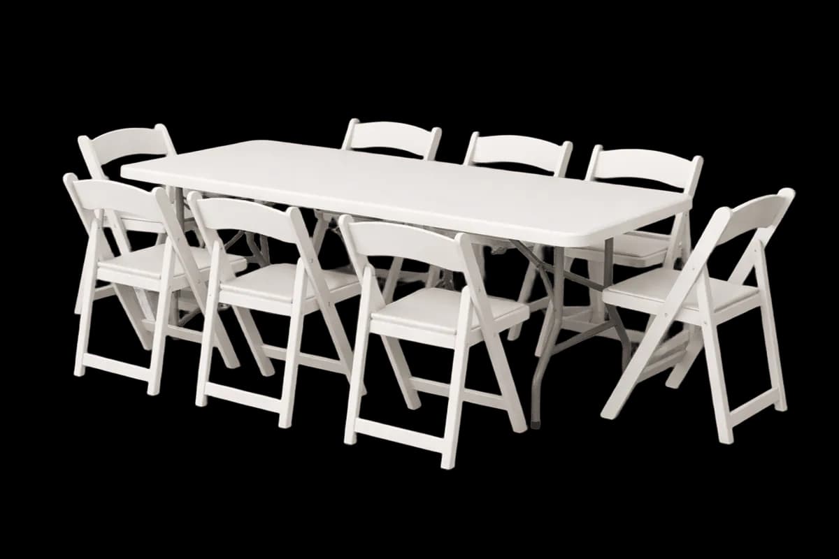 Mesa Rectangular de 6 pies para renta en Houston TX - Star Event Rental