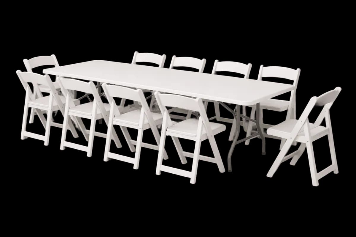 Mesa Rectangular de 8 pies para renta en Houston TX - Star Event Rental