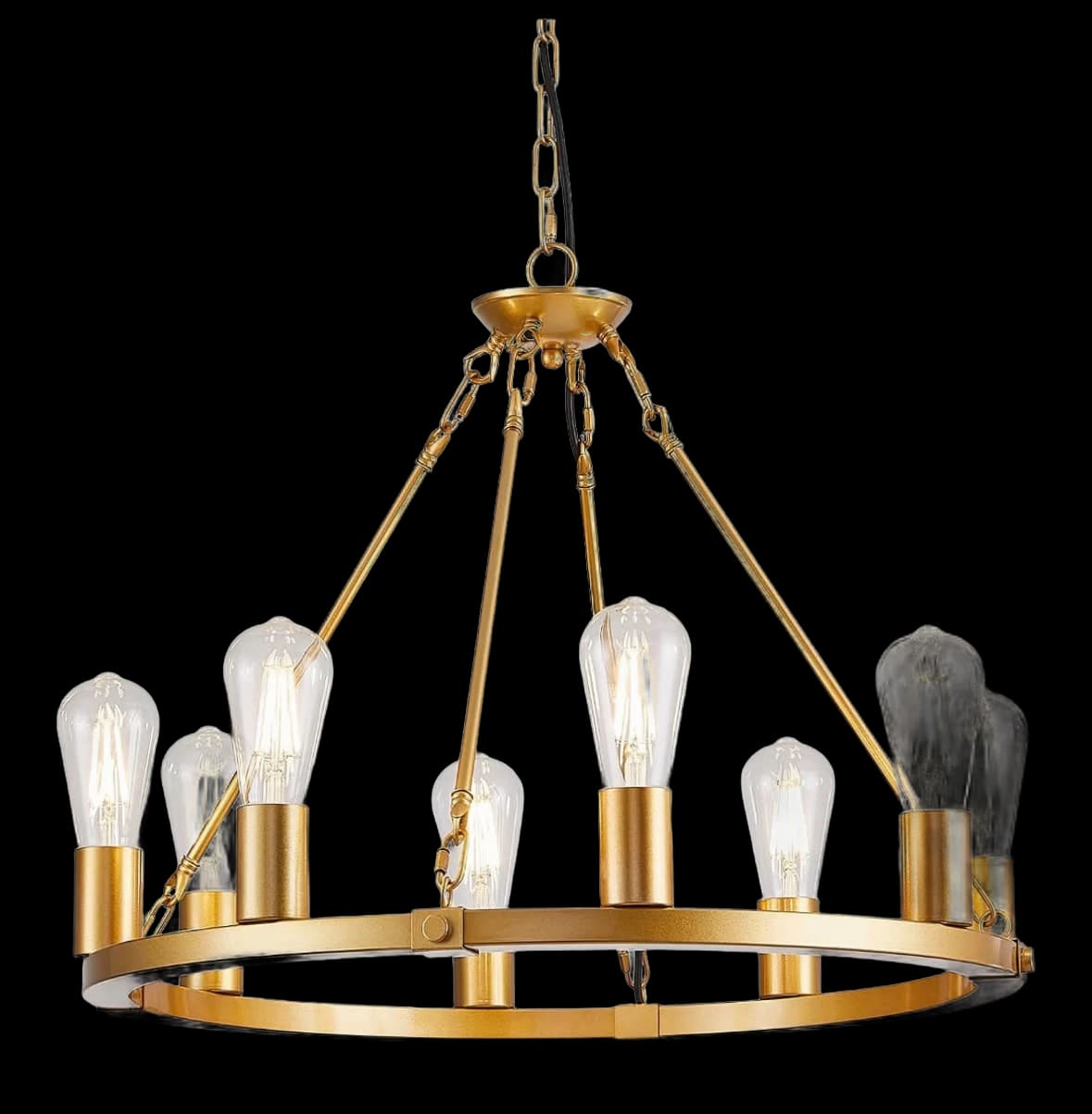 Chandelier Country Gold for rent in Houston TX - Star Event Rental