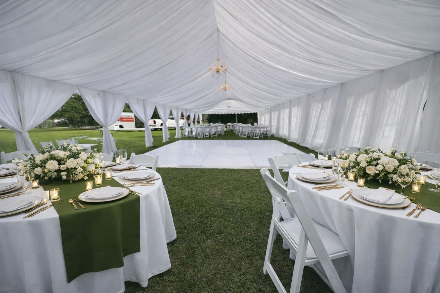 Premium event rental package - tents, tables & chairs in Houston TX