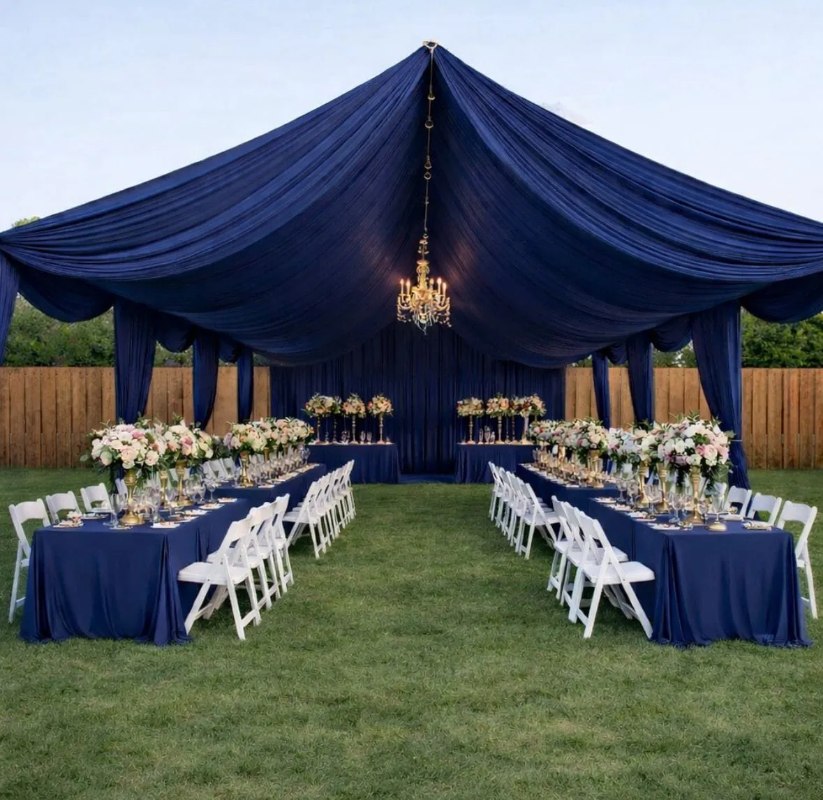 Deluxe event rental package - tents, tables & chairs in Houston TX